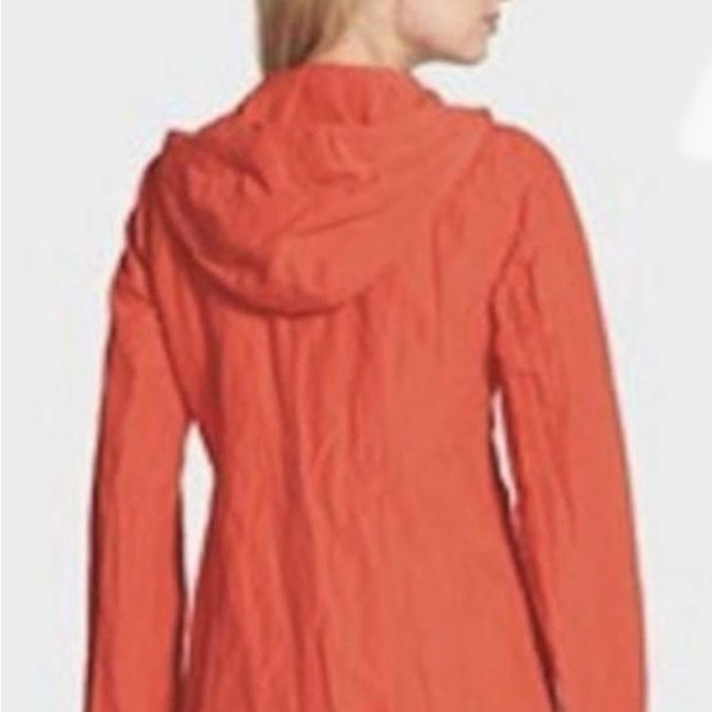 Eileen Fisher Women's Bold Red Cotton Steel Lory Jacket - Picture 8 of 9
